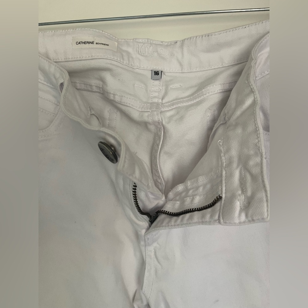 Kut from the Kloth Catherine Boyfriend Bright White Denim